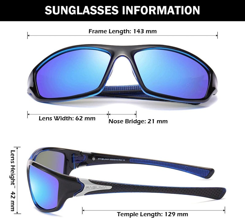 FAGUMA Sports Polarized Sunglasses For Men Cycling Driving Fishing UV400 Protection - Image 4